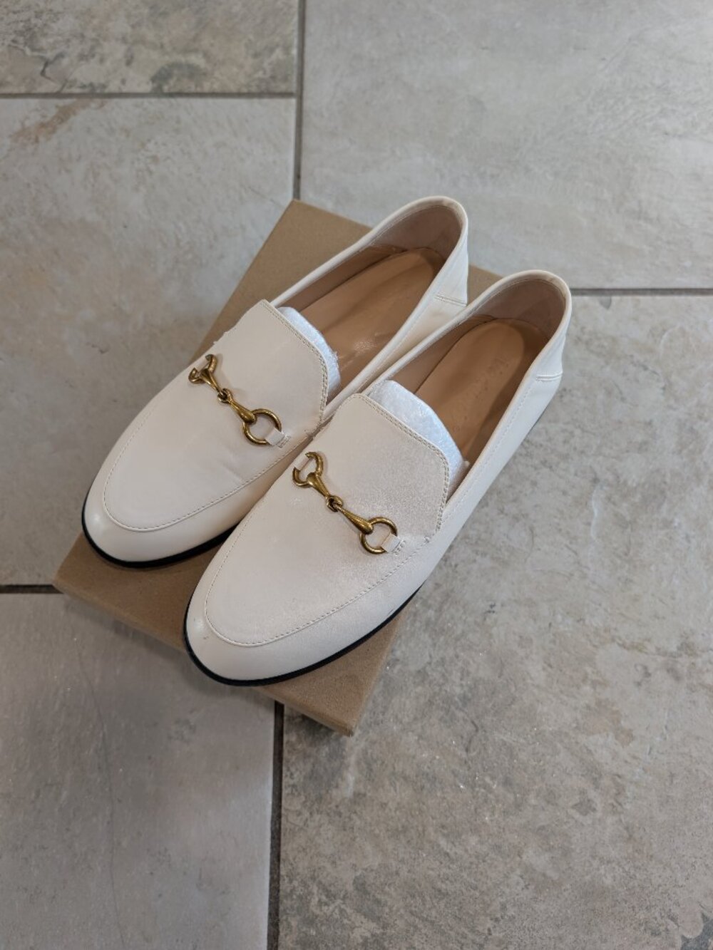 Vertundy Loafers for Women Cream Color